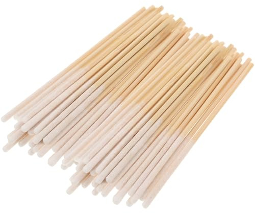 OSALADI Bastoncillos de Algodón Largos Mango de Madera para Maquillaje 150 Accesorios de Maquillaje para Limpieza y Uso en Salones de Belleza