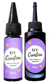 Resin Pro UV-Creation - UV-Harz für Schmuck, DIY, Schmuckherstellung, Ringe, Armbänder, Halsketten, Ohrringe, kompatibel mit Farbpasten und Pigmenten, schnell trocknend (200 ml)