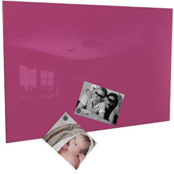 Colours-Manufaktur Magnettafel Magnetwand inkl. 4 Magnete (pink/rosa, 50 x 80 cm)