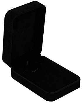 Zngou 1 PCS Necklace Box, Velvet Pendant Gift Box Long Chain Jewelry Display Boxes Black Necklace Case for Engagement Wedding Mothers Day Christmas Thanksgiving Birthday Mom Gifts