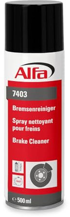 7403 Alfa - Nettoyant de Freins, 48 pièces, 500 ML, Puissant, sans résidus, à Base d'hydrocarbures, enlève Les Graisses, Les huiles et Les résines