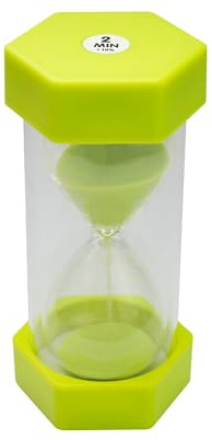 TeacherFav Sanduhr für Kinder, 2 Minuten, grün, 12,7 cm, Stundenglas-Acrylüberzug für Klassenzimmer, Zuhause und Kinderzimmer, mittelgroß, Einzelpackung
