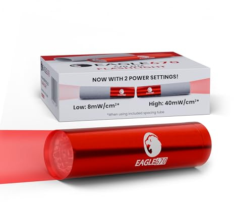 670 nm Deep Red LED Light | USA Lab Verified 670nm Flashlight (670 nm LED) w/Spacing Tube | Red Light 670 nanometers | Lightweight and Pocket-Sized by Eagle670