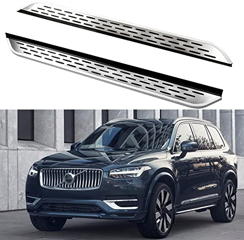 FTAPACCE 2 estribos laterales de aluminio, barras Nerf, protectores de pedales laterales para Volvo XC90 2015-2019