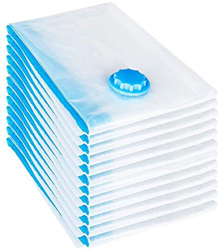 HpLive 10 Stück Kleine Vakuumbeutel für Kleidung 40x50cm, Aufbewahrungsbeutel Reise Vakuum Wiederverwendbar Kleiderbeutel für Kleidung Bettwäsche Kissen