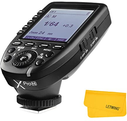 GODOX XPro-N TTL Flash Trigger Transmitter Compatible for Nikon Cameras with 2.4G Wireless HSS 1/8000s Large LCD Screen
