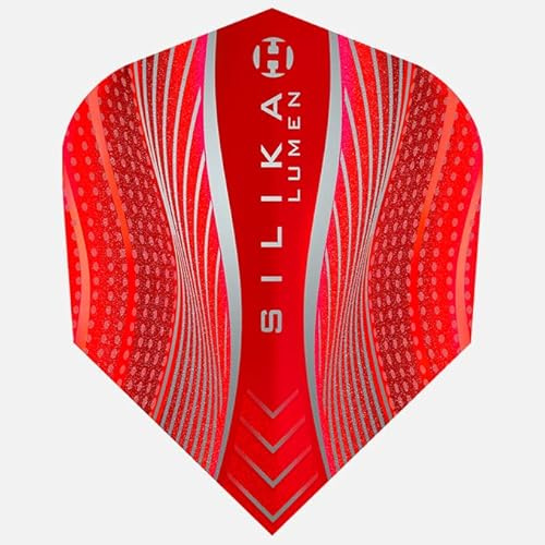 Harrows Lumen No6 Dart-Flights | 5 x Sets Dart-Flights (insgesamt 15 Flights) I 100 Mikron Dart-Flights I Premium Extra Stark Made in UK I Professionelles Dartzubehör I Red Dart Flights