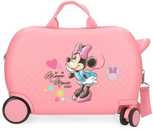 Disney Joumma Bags, Minnie Imagine, Kabinenkoffer, Kinderkoffer, aus ABS, einem Material, Vier multidirektionale Doppelrollen, seitlicher Kombinationsverschluss., Rosa, Kinderkoffer