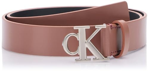 Calvin Klein Jeans Damen Mono Plaque LTHR Gürtel 30 mm K60K612289 fest, Braun (Cognac), 80, Braun (Cognac), 80 cm