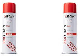 IPONE - Graisse de Chaîne pour Moto – Couleur Rouge - Formulation anticorrosion– Résiste à l’eau – 250 ml (Lot de 2)