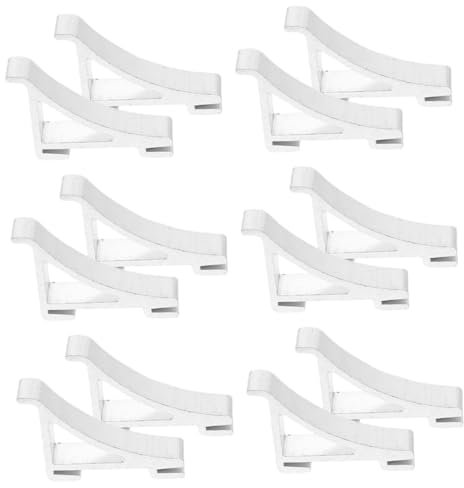 HOMOCONO 12pcs Freezer Shelf Clips Metal Refrigerator Clamp Hooks Fridge Shelf Organiser Cooler Clip