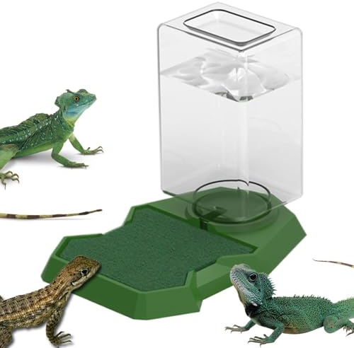 Reptilien-Wasserspender, automatische Bewässerung Schildkröten, einfaches Trinksystem, Bartagamen, Eidechsen, ideal für Terrarien und Reptilienlebensräume, Geckos/Hamster