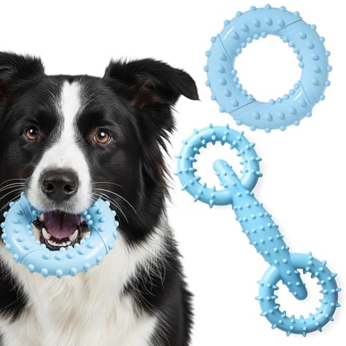 ZVBRSKM Hundespielzeug Unzerstörbar, 2PCS Kauspielzeug Hund, Unkaputtbares Welpenspielzeug, Hunde für Hundespielzeug, Langlebiges Kauspielzeug für Hunde