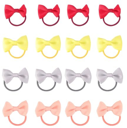 18 Stück Boutique Haarschleifen Haargummis für Babys und Kleinkinder
