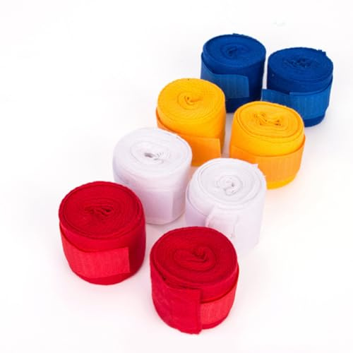 PENIKOKO Cotton Hand Wraps for Boxing and Karate, 2.5M Pair Handguard Straps, Breathable Hand Band for Training and Fitness Protection, Random Color Random Color