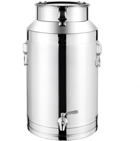 Bidon Alimentaire 20l Avec Robinet Inox Pot a Lait Inox Bidon Pour Le Riz La Farine Les Céréales,capacity-22Liters
