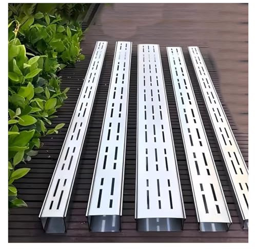 LWJSOCP Dike dräneringsgaller, tunn ränna och gallerkit med kontakt: mångsidigt dräneringssystem för gård, trädgård och garage. Finns i bredder från 3,5 till 20 cm (7 x 5 cm/2,75 x 2,75 x