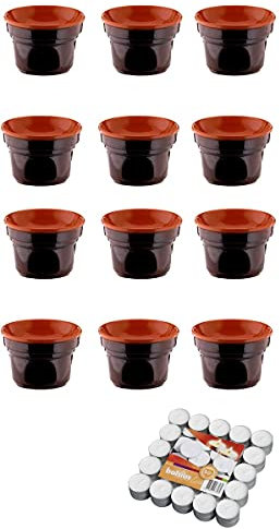 TERRE D'UMBRIA Offerta 12 FORNELLINI BAGNA CAUDA CM 14 Bruna CERAMICO