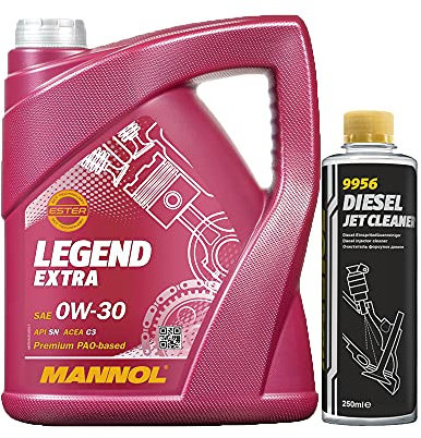 MANNOL 5l, 7919 Legend Extra 0W-30 229.51 + Diesel Jet Cleaner Düsenreiniger - Kraftstoff Additiv 250 ml