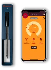 SCALESON S410 Grill- und Bratenthermometer/Kabellos/App-Konnektivität / 10 Meter Reichweite/Schnellladung in nur 5 Minuten
