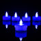 simile Lot de 24 bougies chauffe-plat LED sans flamme - Bleu réaliste - Fonctionnement à piles - Pour Halloween, mariage, Noël, salle à manger, décoration de la maison