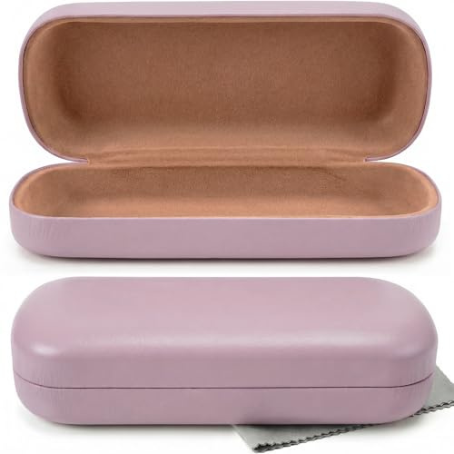 Olicky Hardcase Brillenetui, Softtouch PU Leder Brillenetui, Wird mit einem Mikrofasertuch zur Reinigung geliefert für Sonnenbrille Lesebrille Travel Reise