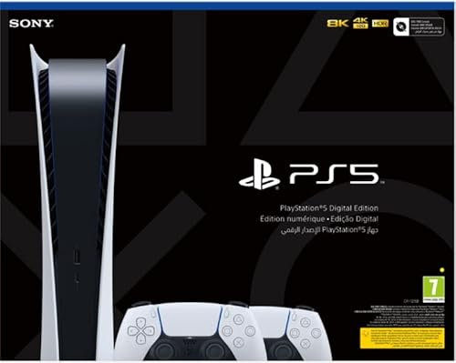 PlayStation 5 Console Digital Edition + 2 PS5 DualSense™ Wireless Controller - Weiß