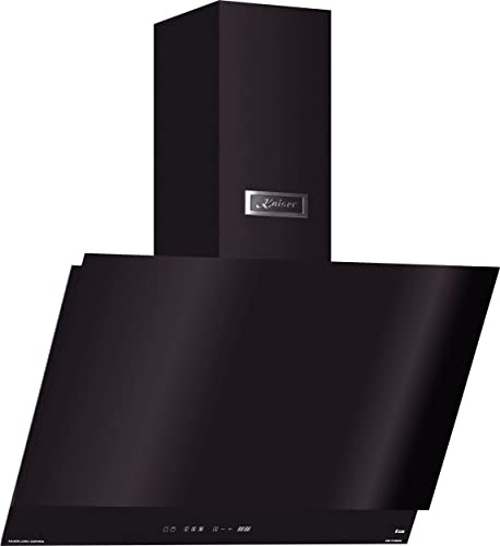 Kaiser 7410 Dunstabzugshaube Wandhaube 70 cm, kopffreihaube,Schwarz Glas,3 Stufen,Extremstark 1250m³/h,Dunstabzug mit Timer,Abzugshaube,Ablufthaube Umlufthaube,Gewinner German Brand Award 2018