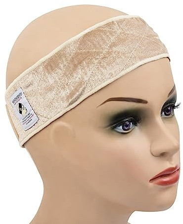 1 Piece Adjustable Wig Grip Headbands Non-Slip Wigs Scarf Grip Band to Hold Wig in Place (Beige)