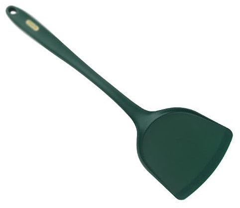Cucchiaio scanalato in silicone Spatola antiaderente Cucchiai da portata verde scuro Cucchiaio da riso resistente al calore per cucina Cucinare cibi gourmet