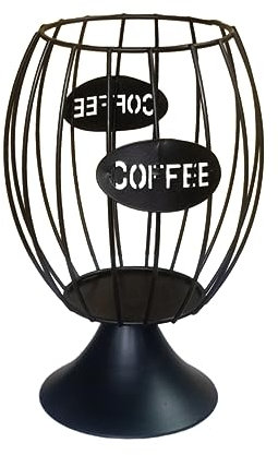Shalwinn Kaffeekapselhalter, Kaffeekapsel-Aufbewahrungskorb für Kaffeebar, Kaffeekapsel-Aufbewahrungsbecher, Metall-Kaffeekapsel-Aufbewahrungskorb für Küche