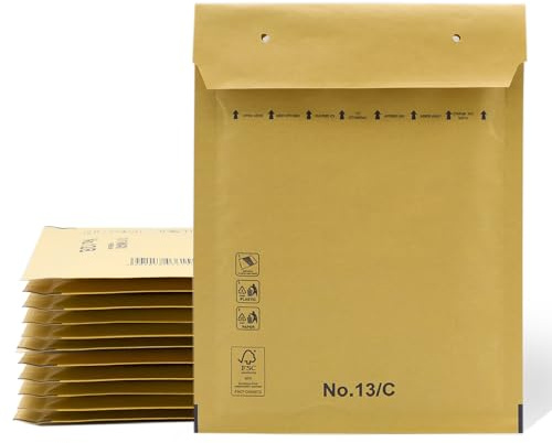Padded Envelopes, Bubble Mailers, Kraft Bubble Padded Envelopes with Self-Seal Seal, Clothing Shipping Bags, Kraft Padded Envelopes - SIDI (150x215mm, 10 pcs)