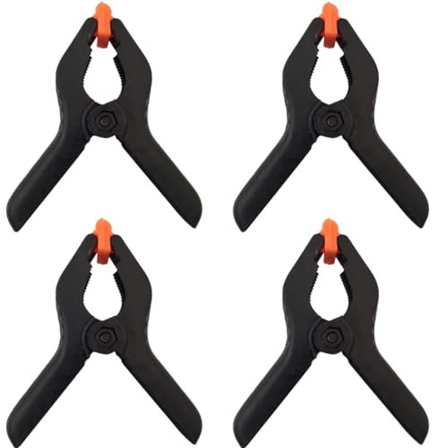 JSKWIKE 4 Pcs klemmzwingen schwerlaste federklemme leimzwingen mit beweglichen backen für holzbearbeitung, photografie hintergründe federzwinge