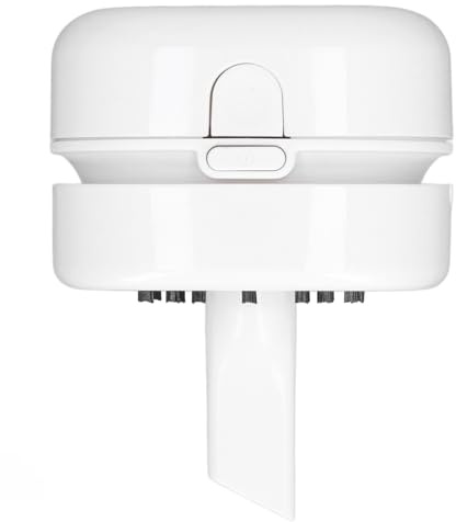 HURRISE Aspirateur de Bureau, Mini Balayeuse de Poussière de Table, Aspirateur de Bureau, Opération Facile, Chargement USB, Brosse en Nylon, Buse Pratique, Mini Aspirateur de Bureau pour