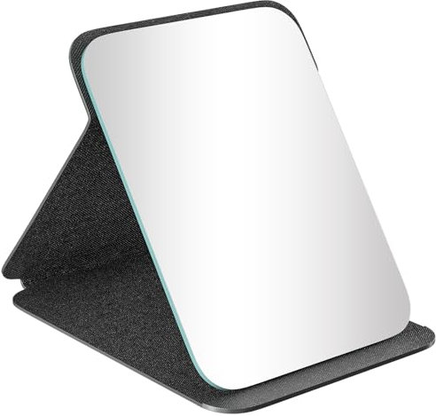 Traxenta Kosmetikspiegel Klappbar, Tischspiegel Tragbarer, Reisespiegel Tragbar, Make-Up Spiegel, Klappspiegel 20×15.3cm, Klappbarer Reise Spiegel, Faltbarer Schminkspiegel, Zuhause und Reisenutzung