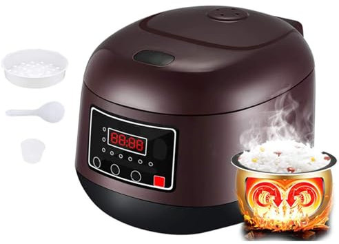 Cuiseur À Riz Électrique 3 L Avec Panier Vapeur Et Rinçage, Mini Cuiseur À Riz Portable, Antiadhésif, Cuisson Rapide En 15 Minutes, Maintien Au Chaud, Pour 2 À 4 Personnes, Classe Énergétique A,001,3L