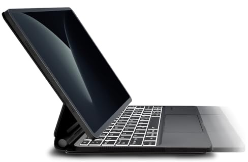 Doohoeek Verschiebbare Tastatur mit Trackpad für iPad Air 11 Zoll(M2 2024), iPad Pro 11/Air 6/5/4, Magnetische Freischwebende Magic Style Tastatur mit Trackpad & Beleuchtung