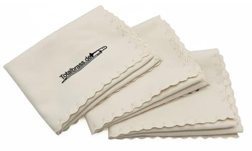 soundman Poliertuch (Mikrofaser) für Blasinstrumente - Saxophon Trompete Flöte Klarinette Kornette Oboe Flügelhorn Bariton Tenorhorn Euphonium Tuba usw. - Tuch, Pflegetuch… (3er Pack)