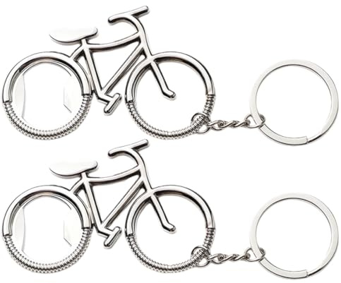 2 pezzi apribottiglie portachiavi bicicletta, portachiavi apribottiglie, apribottiglie portatile da bar di casa, portachiavi regalo divertente, fidanzato, festa di compleanno, gadget pratico