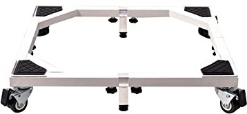 Universal Washing Machine Stand Base with Adjustable Wheels Extendable Length 58.5 93cm Movable Trolley for Fridge Freezer and Tumble Dryers