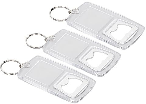 Llavero abrebotellas acrílico para fotos, llavero personalizado translúcido