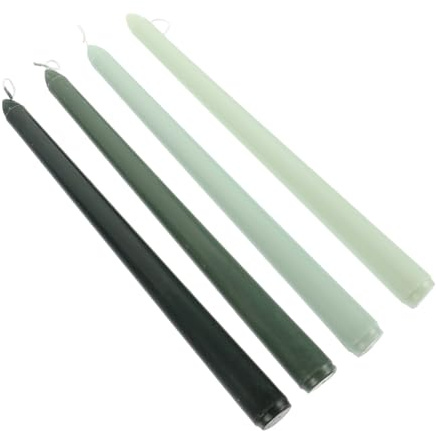 SEWOART 4 Pz Profumata a Stelo Lungo Lunghi Candelabri Mazzo Di Candele Lampada Tremolante Incantesimo Candele Leggero Cerimonia Arredamento Multi Donne Nozze Green Paraffina