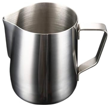 SynapSYA Bollilatte Acciaio Inox 100/350/600/1000ml caffè Latte Schiuma Brocca Montalatte Brocca in Acciaio Inox Misurazione Brocca Pentola caffè Accessorie per Latte, Espresso(1000ml)