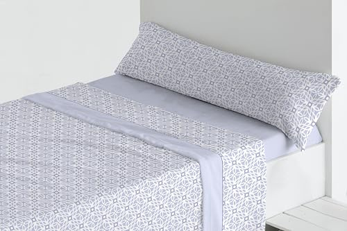 Juego de Sábanas Térmicas de Pirineo. Sábanas de Otoño/Invierno Tejido Polar para Cama Individual y Matrimonio, 3 Piezas, Cálida y Suave. (Azul, Cama 135)