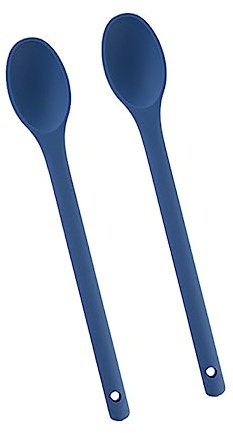 VINTORKY 2pièces Cuillères à Soupe Silicone Anti-scalding Ustensiles De Cuisine Résistants Chaleur Cuillères De Service Non-adhésives Pour Soupe Et Salades Pratique De Cuisine