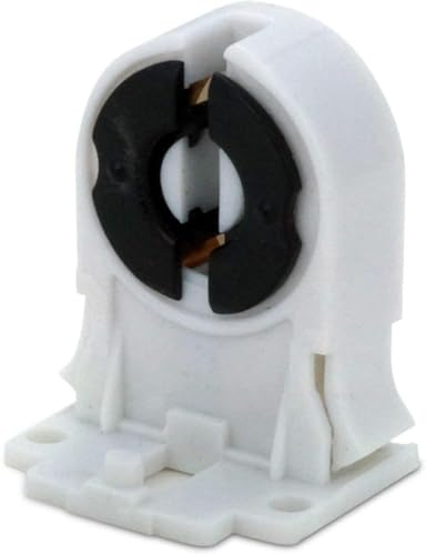 SOD14739 T8 / G13 Leuchtstofflampen-Halter Sockel Buchse Fassung | Für AC100-250V LED oder Leuchtstoffröhre | Kunststoff weiss | 10 Stück