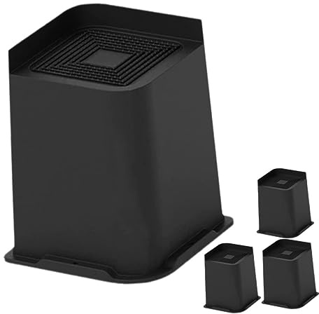 CLISPEED 4pcs Raised Bed Foot Pads Tapered Furniture Risers Rubber Non-slip Bottom for Bed Table Sofa Leg Lifters