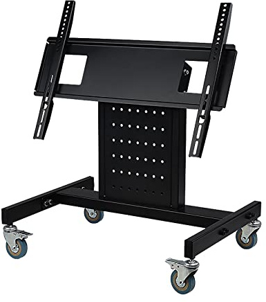 GHHVFEC Mobiler TV-Wagenständer mit 0–40° Neigung und rollender Universalbremse für 32–60 Zoll große Flach-/Curved-Screen-TVs, trägt bis zu 99 Pfund