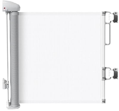 TQEBWUS Griglia di sicurezza retrattile, 45 x 150 cm, barriera di sicurezza estraibile per cani e gatti, per porte interne/esterne con protezione per bambini e animali domestici