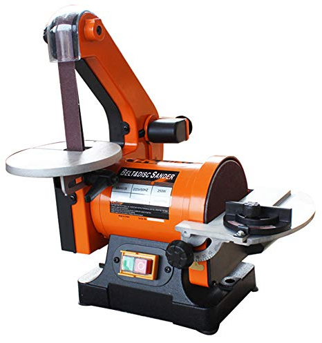 Bench Sander Grinder for Wood and Metal, 250W Belt Grinding Machine with 2850RPM for Workbench Use